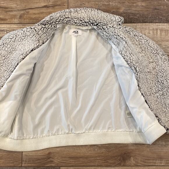JACK BY DD DAKOTA Grey Shearling Jacket Large - Picture 7 of 14